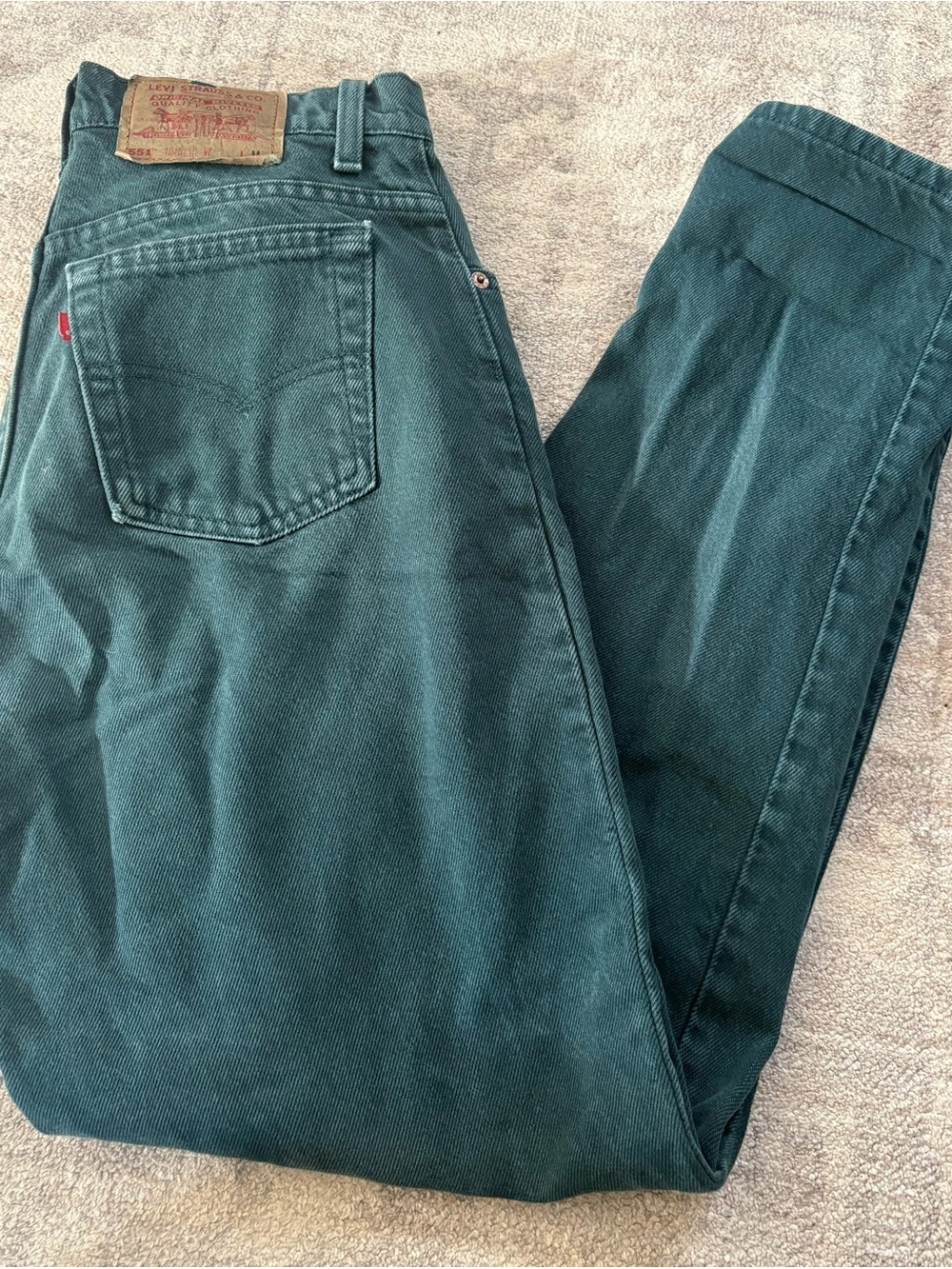 Levi's Teal High-Rise Straight Jeans